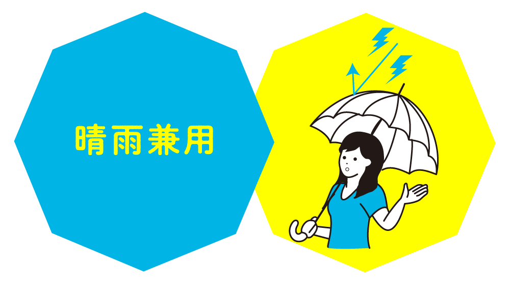 日傘にもなる晴雨兼用!